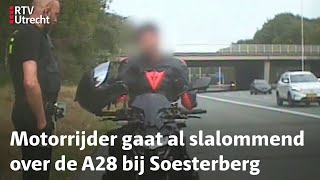 Motorrijder haalt met flinke snelheid rechts in en mag bij het CBR op verkeerscursus  RTV Utrecht [upl. by Assirialc]