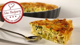 Schinken Lauch Quiche  schnell einfach und lecker [upl. by Atsedom260]