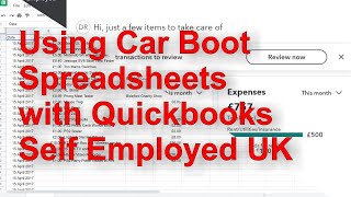 Using Quickbooks Self Employed UK with Car Boot Receipts [upl. by Nylrebmik]