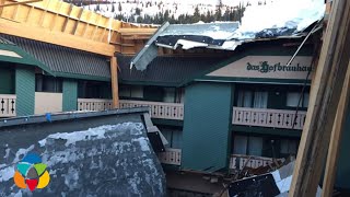 Roof collapse at Big White ski condo [upl. by Gahl362]