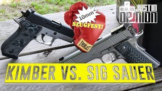 10mm SLUGFEST  SIG P220 vs KIMBER 1911 [upl. by Norab]