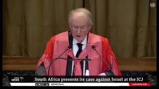 SAIsrael ICJ case  John Dugard SC [upl. by Ragucci]