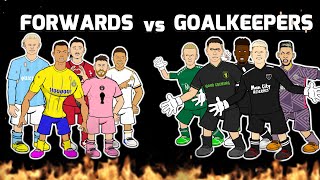 🔥FORWARDS vs GOALKEEPERS🔥 Football Challenges Frontmen 75 [upl. by Leahcimrej]