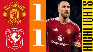 Christian Eriksen Goal  Manchester United vs Twente 10  UEFA Europa League 2425 [upl. by Chud]