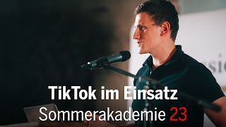 »TikTok von Rechts«  Impulsvortrag von Erik Ahrens auf der Sommerakademie 2023 [upl. by Alo]