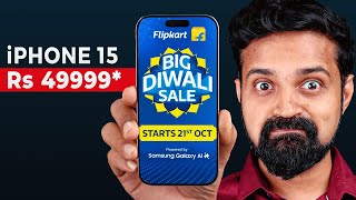 iPhone 15 at 49999  Flipkart Big Diwali Sale  Malayalam [upl. by Yelrah]