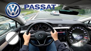 VW Passat B8 20 TDI DSG 150HP  TOP SPEED ON GERMAN NO LIMIT AUTOBAHN  232kmh [upl. by Stutman]