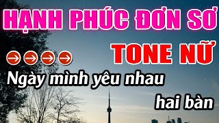 Hạnh Phúc Đơn Sơ Karaoke Tone Nữ Karaoke Lâm Beat  Beat Mới [upl. by Dayle]