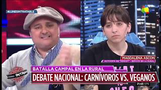 Veganos vs Gauchos Batalla campal en La Rural  Debate picante en Intratables [upl. by Je851]