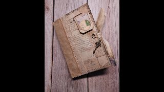 Handmade Grungy Style Writers Junk Journal SOLD [upl. by Enyalahs]