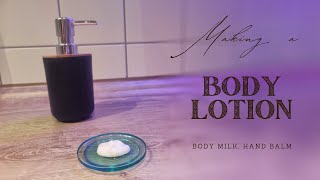 Making a body lotion  body milk  hand balm [upl. by Finkelstein]