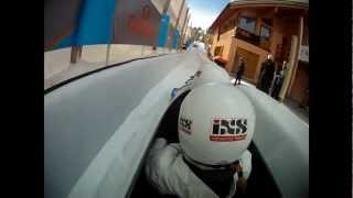 Beloved Adrenaline Olympia bob run StMoritz  Celerina reichbob 09022013 first person  POV [upl. by Eelatsyrc]