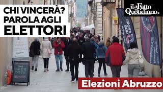 Elezioni in Abruzzo chi vincerà tra centrodestra e centrosinistra Parlano i cittadini [upl. by Aloisia]