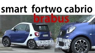 Mercedes Erlkönig 2016  Smart fortwo cabrio A453 Brabus Ampelstart  prototype spotted SPY VIDEO [upl. by Nesilla]