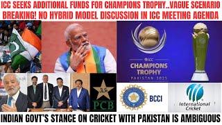 ICC SEEKS ADDITIONAL CT FUNDS NO HYBRID MODEL DISCUSSION IN ICC MOOT AGENDA INDIAN GOVT’S STANCE [upl. by Sheba]