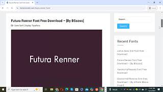 How to Download and Install Futura Renner Font Free Download trending shorts [upl. by Hanus280]