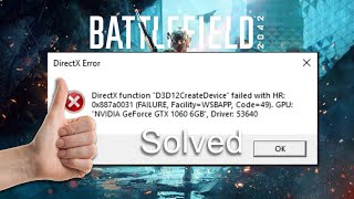 DirectX function D3D12CreateDevicequot failed with HR Ox887a0031  Solved [upl. by Lleze]