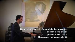 Alquitrán y carmín  El Niño de la Hipoteca  Piano cover con letra [upl. by Nagek362]