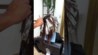 Cabello naranda a Rubio  Tutorial Balayage hair decoloracion hairstyle [upl. by Atinus]