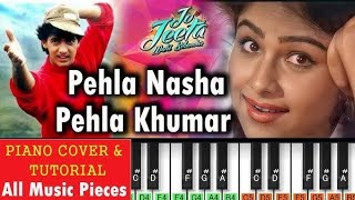 Pehla nasha pehla khumar  Piano tutorial  jo jeeta wo sikandar  piano hindi song [upl. by Dyche193]