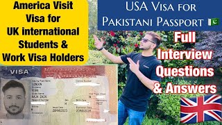 America Visit visa from UK for International Students  USA Visit visa for Pakistani Passport 2023 [upl. by Rolyab]