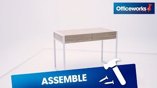 Sheffield 2 Drawer Desk Assembly Instructions [upl. by Yatzeck169]