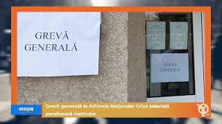 Grevă generală la Arhivele Naționale Criza salarială paralizează instituția  Voxqub [upl. by Remat]