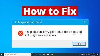 FIXED  The Procedure Entry Point Not Found Dynamic Link Library Error in Windows [upl. by Ot]