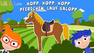 Hopp Hopp Hopp Pferdchen lauf Galopp  kinderlieder zum mitsingen und tanzen deutsch [upl. by Huei]