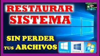 ✅ RESTAURAR SISTEMA sin perder NADA de ARCHIVOS Windows 1087 FACIL Y SEGURO [upl. by Aynom]