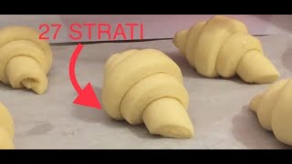 ENG SUB Croissant Francesi Ricetta Originale fattoincasa [upl. by Law]