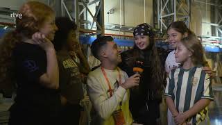 Chloe DelaRosa 🇪🇦 JESC 2024 and her dancers rehearsing at the RTVE building 09112024 [upl. by Irwin]