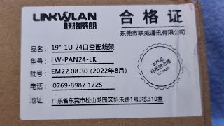 UNBOXING LINKWYLAN toolless CAT6A patch panel with 24 toolless keystone jacks [upl. by Enihpesoj]