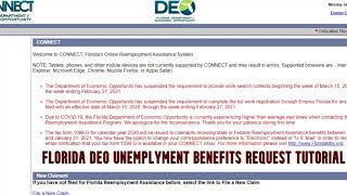 📝Unemployment Request Benefits Tutorial Florida DEO Site Walk Through Weekly 💲300 FPUC PUA Payments [upl. by Aicilaf669]