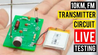 10km FM Transmitter Circuit Diagram 🔴Live Proof fm transmitter circuit [upl. by Scriven142]