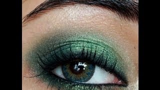 Smokey Emerald Green Eye Makeup Tutorial  corallista [upl. by Nahtahoj]