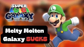 Super Luigi Galaxy Melty Molten Galaxy Walkthrough  TheAnonymousBear [upl. by Annahoj]