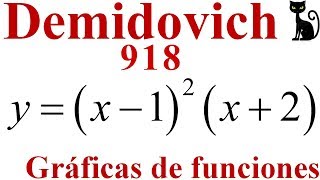 Gráfica de una función polinomial de tercer grado Demidovich 918 [upl. by Michaeline]