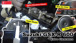 Valve Clearance Timing Chain amp Air Filter  Suzuki GSXR Restoration Part 4 [upl. by Harold]