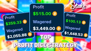 TOP 3 PROFIT DICE STRATEGY ON STAKE [upl. by Atinas]