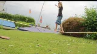 Slackline Grundschritte Tutorial deutsch [upl. by Kamerman]