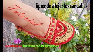 COMO TEJER SANDALIAS A CROCHET PARA DAMA PASO A PASO👡ESTILO ALPARGATA [upl. by Assira940]