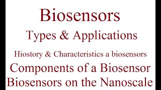 Biosensors  Examples  Types And Applications  Biotechnology [upl. by Oirtemed]