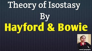 Theory of Isostasy by Hayford amp Bowiemodel and concept of Isostasyroom2 geography [upl. by Sabanrab368]