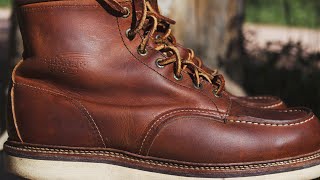 CLEANING MY RED WING BOOTS  Armstrong’s All Natural Review [upl. by Solracesoj222]