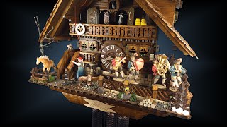 August Schwer cuckoo clocks Guts Hof Estate Chalet [upl. by Derna488]