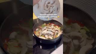 TAVUKLU MANTARLI MAKARNA🍄 food pasta  pratiktarifler [upl. by Maryrose659]