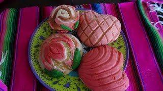 Heart Shaped Conchas amp Rose Design Manteconchas Tutorial Easy and Cute Pan Dulce [upl. by Ahseket995]