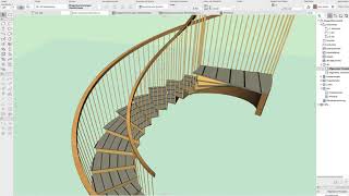 Archicad22 GDL Wendeltreppen Grundlagen 8a [upl. by Amelus]