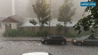 Schwere Hagelunwetter bei München 10062019 [upl. by Nerrag]